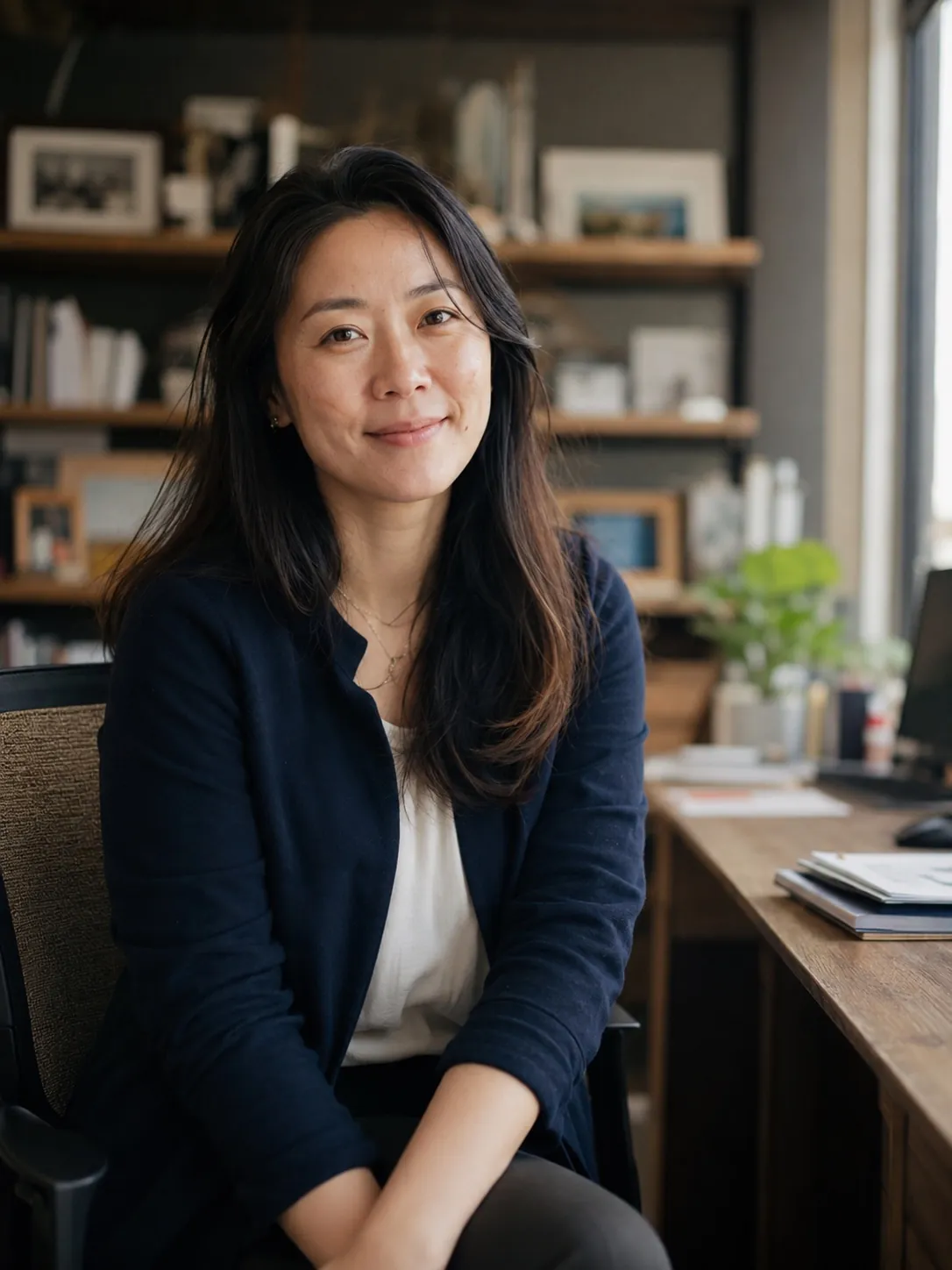 An education counsellor in their office — the kind of partner GSOS works with
